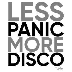 Less Panic More Disco Mug Design